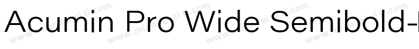 Acumin Pro Wide Semibold字体转换